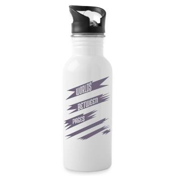 present book reviews mental getaway - Water bottle with straw - white - Right