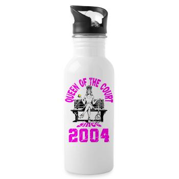 Maillot de tennis Anniversaire Femme 2004 - Gourde avec paille intégrée - blanc - Droite