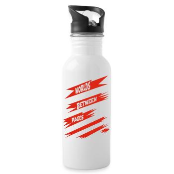 Mental Getaway Classic Literature Geek Statement - Water bottle with straw - white - Right