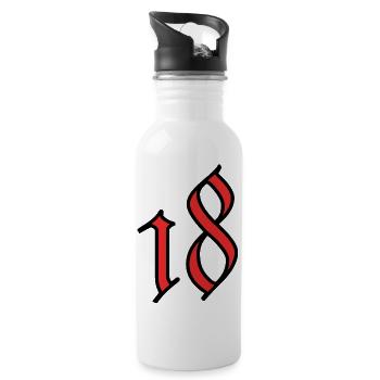 18 - Gourde avec paille intégrée - blanc - Droite