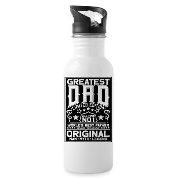 Greayest Dad Limited Edition World's Best Father - Water bottle with straw - white - Right