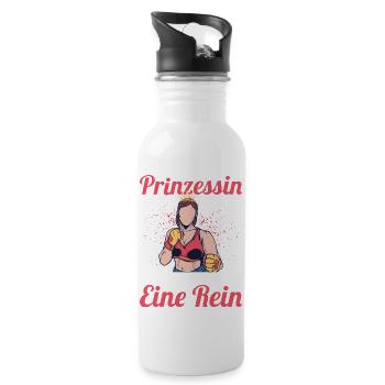 Even a princess punches you in the face. Boxer Box - Water bottle with straw - white - Right