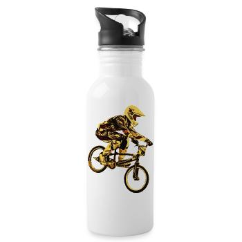 bmx - Gourde avec paille intégrée - blanc - Droite