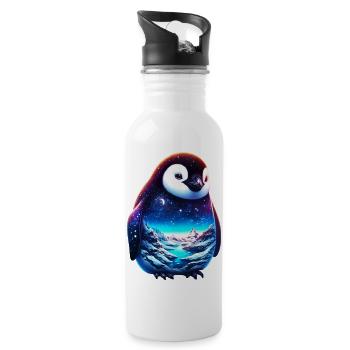 Penguin - Water bottle with straw - white - Right