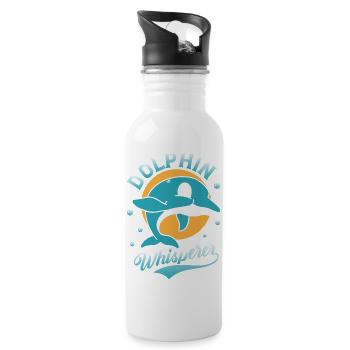 Dolphin Whisperer Marine Biology Beach Vacation - Trinkflasche mit integriertem Trinkhalm - Weiß - Rechts