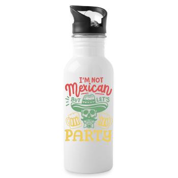 Cinco de Mayo Party Kein Mexikaner - Trinkflasche mit integriertem Trinkhalm - Weiß - Rechts