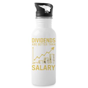 Dividends instead of salary - Water bottle with straw - white - Right