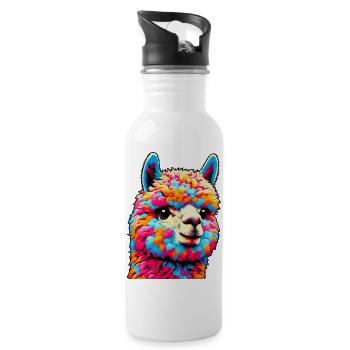 Alpaca - Water bottle with straw - white - Right