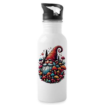 Gnom - Trinkflasche mit integriertem Trinkhalm - Weiß - Rechts