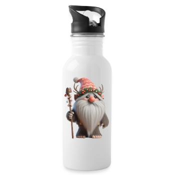 Troll de Noël 2 - Gourde avec paille intégrée - blanc - Droite