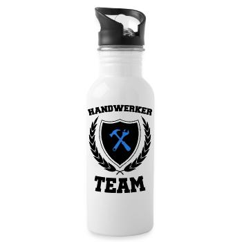 Craftsman Team - Water bottle with straw - white - Right