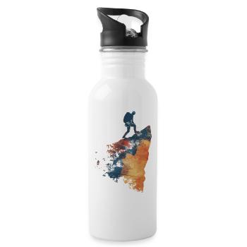 Climbing dreams - Water bottle with straw - white - Right