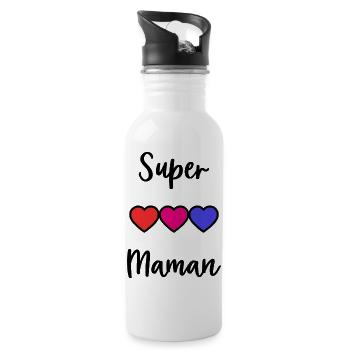 MOM. MOTHER'S DAY. HAPPY MOTHER'S DAY - Water bottle with straw - white - Right