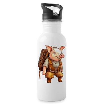 Piggy Randonnée / Alpiniste Piggy - Gourde avec paille intégrée - blanc - Droite