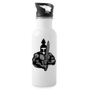 Spartan warrior - Water bottle with straw - white - Right