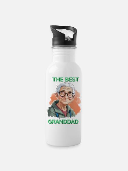 Le meilleur grand-père - Gourde avec paille intégrée - blanc