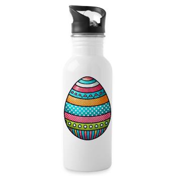 Egg Easter Egg - Water bottle with straw - white - Right