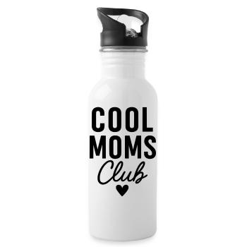Cool Moms Club - Water bottle with straw - white - Right