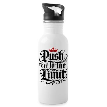 Push It To The Limit Training - Water bottle with straw - white - Right