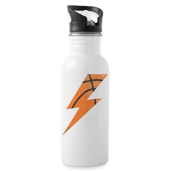 Energetic Basketball Blitz - Water bottle with straw - white - Right