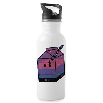 🌈 Bi Milk Box – Berry Blue & Pink Jelly 💗💜💙 - Water bottle with straw - white - Right