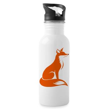 Renard - Gourde avec paille intégrée - blanc - Droite