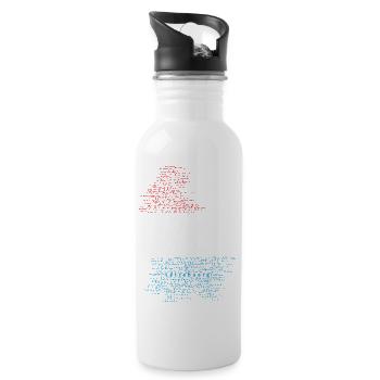Lux Map Silhouette - Gourde avec paille intégrée - blanc - Droite