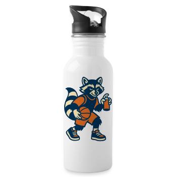 Street Badger - Water bottle with straw - white - Right
