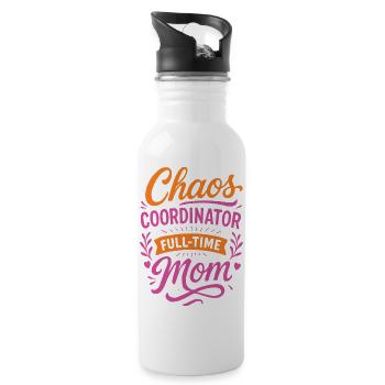 Working Mom – Das Leben einer Mutter - Trinkflasche mit integriertem Trinkhalm - Weiß - Rechts