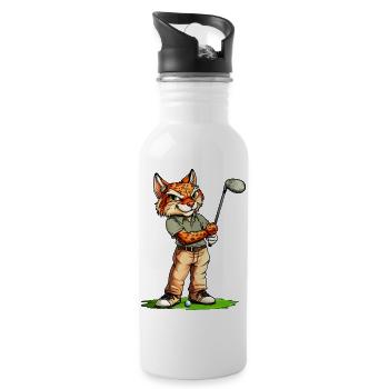 Lynx Golf / Golfeur Lynx - Gourde avec paille intégrée - blanc - Droite