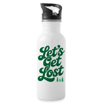 Abenteuer - Let's Get Lost - Trinkflasche mit integriertem Trinkhalm - Weiß - Rechts