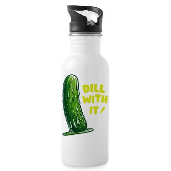 Dill Rebel Pickle DAZU - Trinkflasche mit integriertem Trinkhalm - Weiß - Rechts