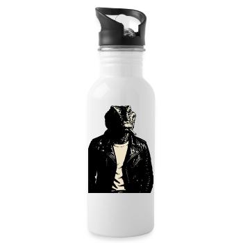 Leather Lizard Moto Rebel - Water bottle with straw - white - Right