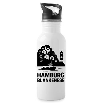 Blankenese Hamburg - Gourde avec paille intégrée - blanc - Droite
