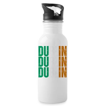 Dublin Ireland, souvenir of Dublin - Water bottle with straw - white - Right