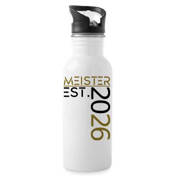 Master est. 2026 - Gourde avec paille intégrée - blanc - Droite