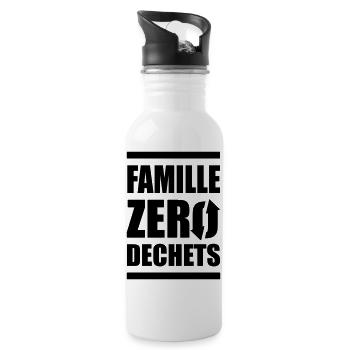 Zero Waste Familie - Trinkflasche mit integriertem Trinkhalm - Weiß - Rechts