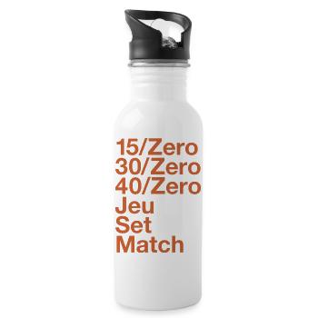 French Tennis - Water bottle with straw - white - Right
