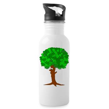 Funny Tree - Water bottle with straw - white - Right