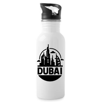 Dubai Silhouette - Water bottle with straw - white - Right