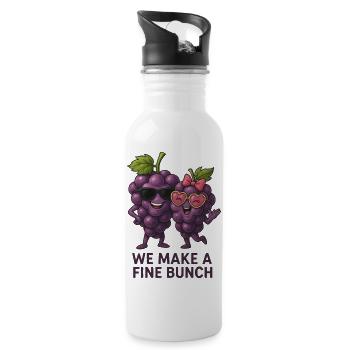 Fine bunch of grapes with style - Water bottle with straw - white - Right