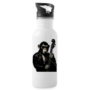 Monkey Rocker Basse en cuir - Gourde avec paille intégrée - blanc - Droite