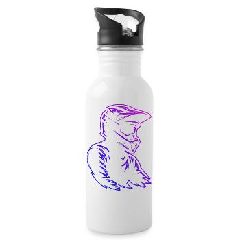 Great Motocross Gift for Motocross - Water bottle with straw - white - Right