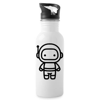 astronaute - Gourde avec paille intégrée - blanc - Droite