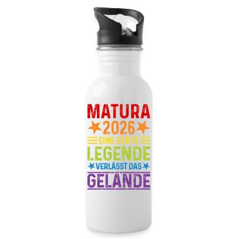 Matura 2026: Real legend leaves the site - Water bottle with straw - white - Right