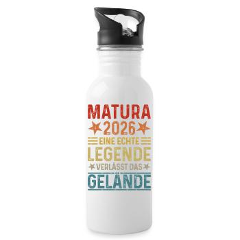 Matura 2026 A legend leaves the site - Water bottle with straw - white - Right