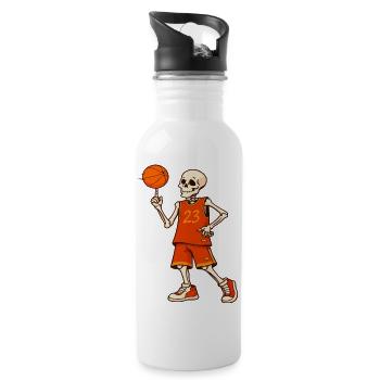 Skeleton Hoops 23 - Gourde avec paille intégrée - blanc - Droite