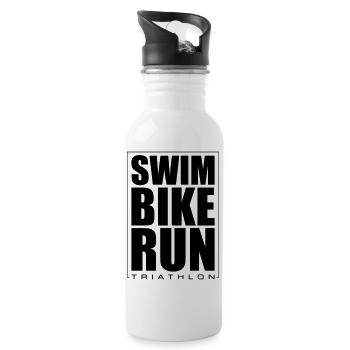 Triathlon Natation Course Cyclisme - Gourde avec paille intégrée - blanc - Droite