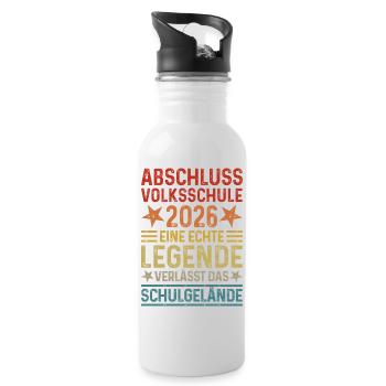 Graduation 2026 elementary school - Water bottle with straw - white - Right