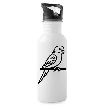 Perruche Animal de compagnie - Gourde avec paille intégrée - blanc - Droite